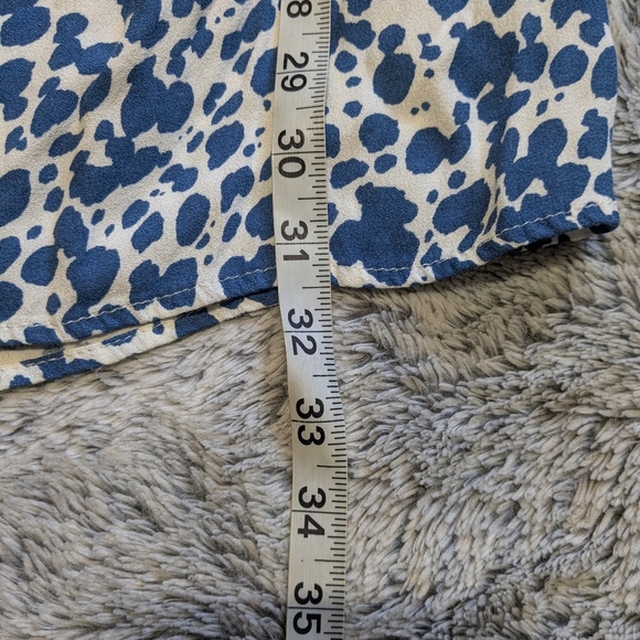 Reformation Blue Serene Mini Dress Babydoll Smocked Straps Size 2 - Picture 8 of 9